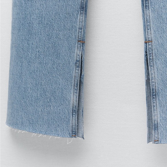 Zara 1975 High Rise Slim Flare Jeans with Slit - Picture 12 of 12